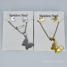 Load image into Gallery viewer, LITTLE GIRLS BUTTERFLY STAINLESS STEEL SET - HOLIDAY SALE