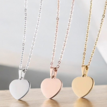 Load image into Gallery viewer, LUXE HEART PENDANT STAINLESS STEEL NECKLACE - HOLIDAY SALE