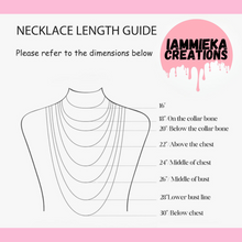 Load image into Gallery viewer, KARMA NAMEPLATE SET- EARRINGS AND NECKLACE - VALENTINES DAY