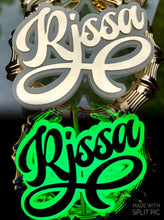 Load image into Gallery viewer, LIGHTS OUT (GLOW IN DARK) NAMEPLATE EARRINGS