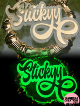 Load image into Gallery viewer, LIGHTS OUT (GLOW IN DARK) NAMEPLATE EARRINGS