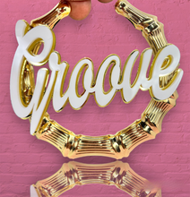 Load image into Gallery viewer, COLOR GROOVE NAMEPLATE EARRINGS - HOLIDAY SALE