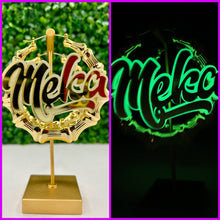 Load image into Gallery viewer, LIGHTS OUT (GLOW IN DARK) NAMEPLATE EARRINGS