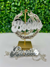 Load image into Gallery viewer, MIRROR ME EARRINGS/NECKLACE NAMEPLATE SET