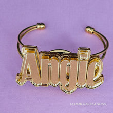 Load image into Gallery viewer, NAMEPLATE BANGLE BRACELET