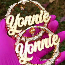 Load image into Gallery viewer, CLIP ON NAMEPLATE EARRINGS - HOLIDAY SALE