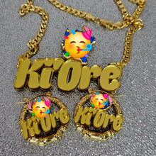 Load image into Gallery viewer, MY FAVORITE CHARACTER NAMEPLATE SET - (EARRINGS/NECKLACE)