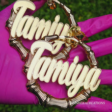 Load image into Gallery viewer, CLIP ON NAMEPLATE EARRINGS