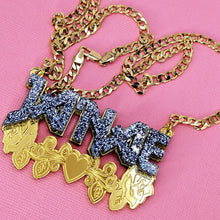 Load image into Gallery viewer, BLING NAMEPLATE NECKLACES