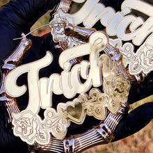 Load image into Gallery viewer, JUST MY NAME PLEASE NAMEPLATE EARRINGS