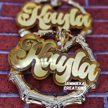 Load image into Gallery viewer, CLIP ON NAMEPLATE EARRINGS