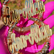 Load image into Gallery viewer, JUST MY NAME PLEASE NAMEPLATE EARRINGS