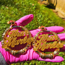 Load image into Gallery viewer, CLIP ON NAMEPLATE EARRINGS