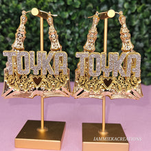 Load image into Gallery viewer, TOYKA NAMEPLATE EARRINGS - HOLIDAY SALE