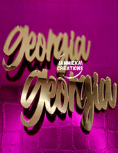 Load image into Gallery viewer, STUD NAMEPLATE EARRINGS