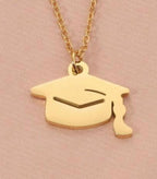 GRADUATION CAP AND GOWN STAINLESS STEEL PENDANT