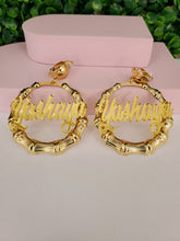Load image into Gallery viewer, CLIP ON NAMEPLATE EARRINGS
