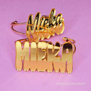 NAMEPLATE BANGLE BRACELET