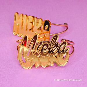 NAMEPLATE BANGLE BRACELET