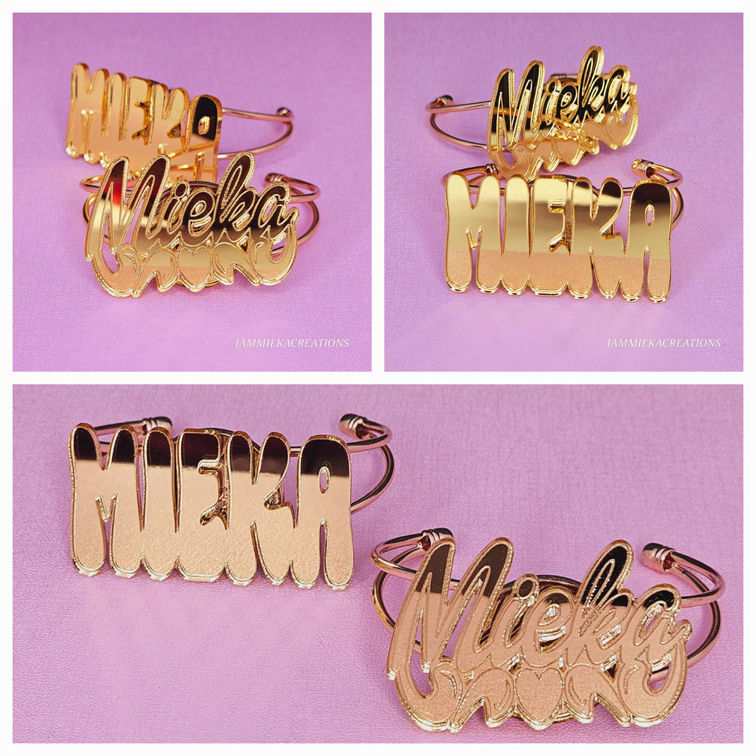 NAMEPLATE BANGLE BRACELET