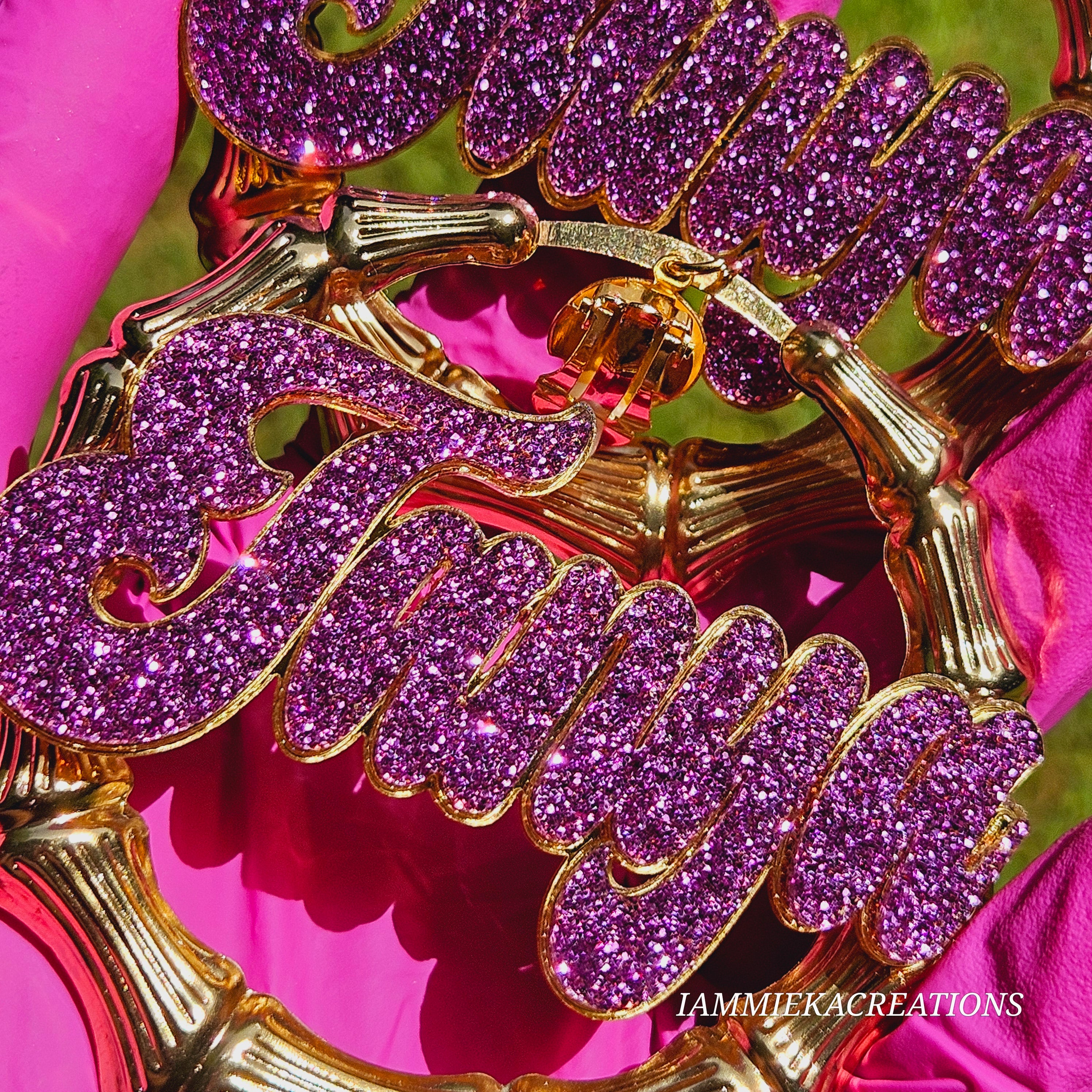 CLIP ON NAMEPLATE EARRINGS