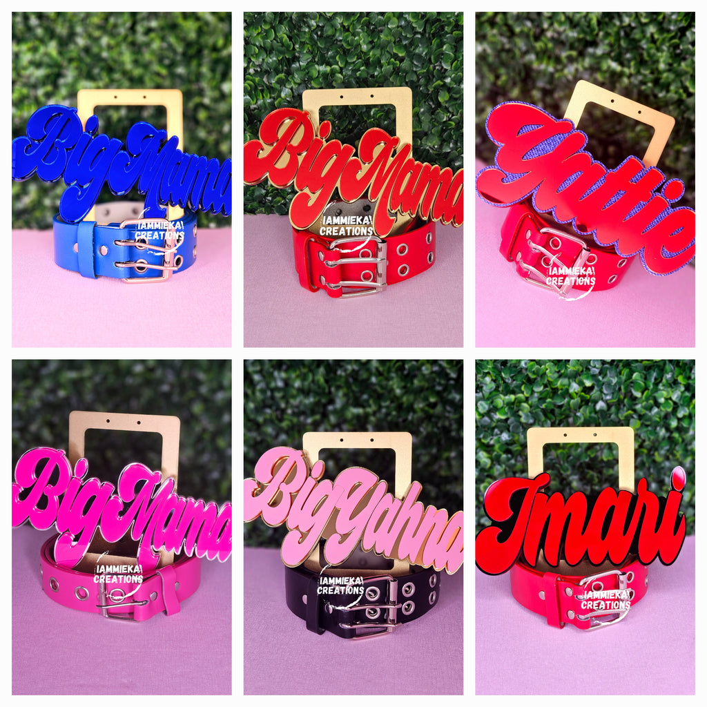 BIG MAMA NAMEPLATE BELT