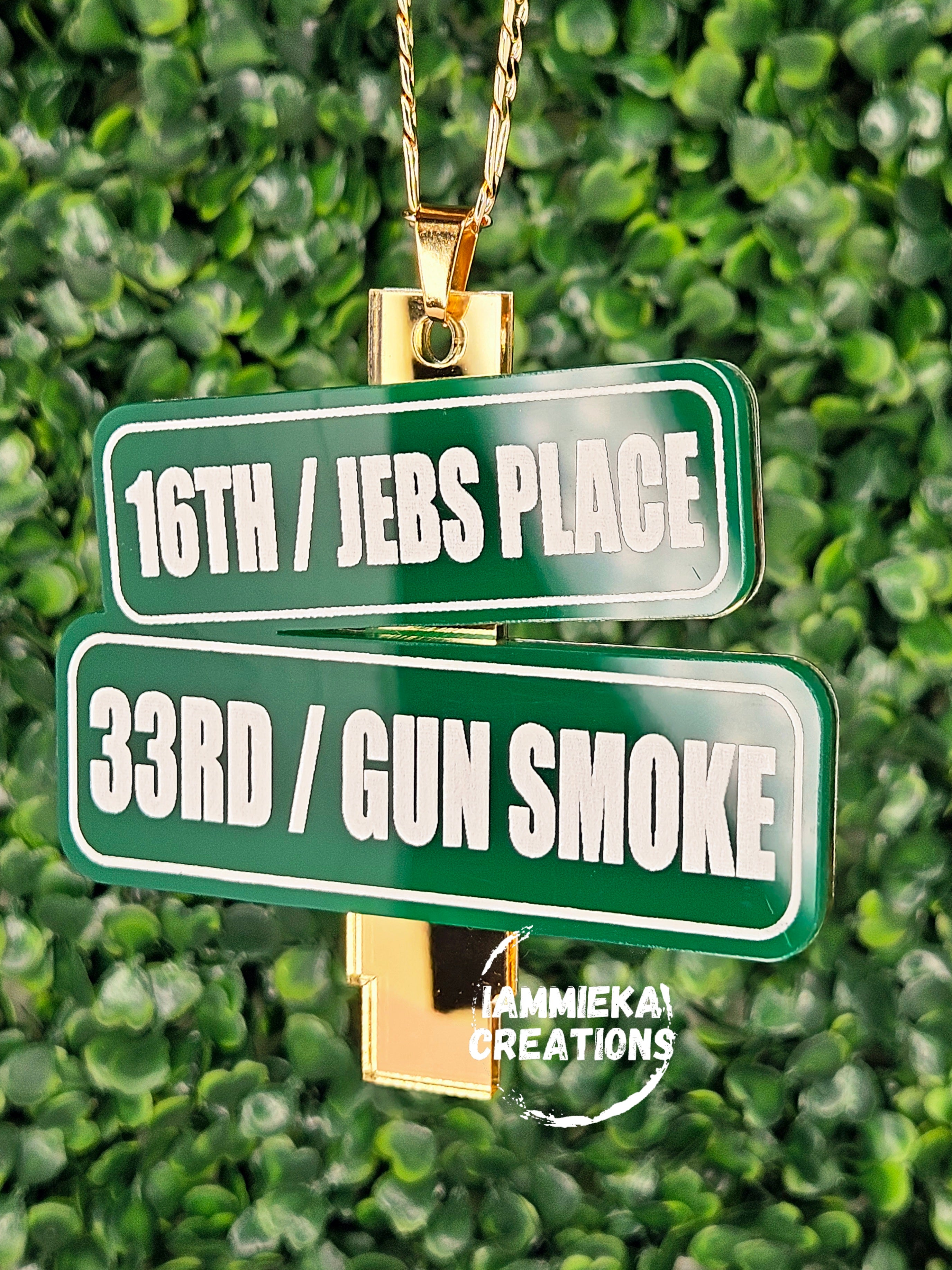 REP YOUR BLOCK PENDANT NECKLACE