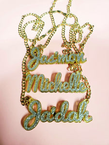 BLING NAMEPLATE NECKLACES