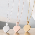LUXE HEART PENDANT STAINLESS STEEL NECKLACE