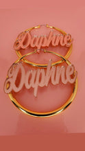Load image into Gallery viewer, https://www.iammiekacreations.com/products/just-my-name-please-nameplate-earrings-iammiekacreations%E2%84%A2?_pos=1&amp;_psq=my%20nam&amp;_ss=e&amp;_v=1.0
