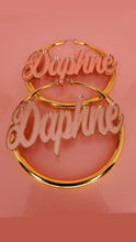 Load image into Gallery viewer, JUST MY NAME PLEASE NAMEPLATE EARRINGS
