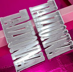 STUD NAMEPLATE EARRINGS