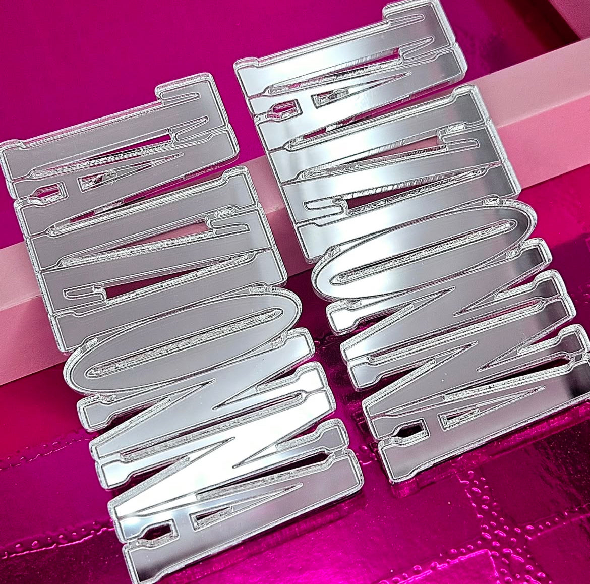 STUD NAMEPLATE EARRINGS