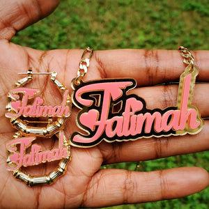 GIRLS HEART NAMEPLATE SET