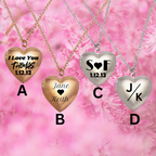 STAINLESS STEEL HEART LOCKET NECKLACE W/ PICTURE