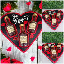 Load image into Gallery viewer, HEART SHAPED Alcohol Liquor Bottle Shot Holder Gift Box

