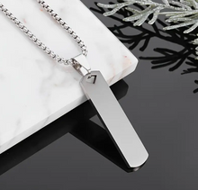 Load image into Gallery viewer, STAINLESS STEEL SQUARE BAR NECKLACE
