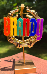 PRIDE NAMEPLATE EARRINGS