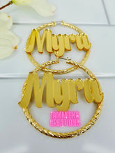 Load image into Gallery viewer, JUST MY NAME PLEASE NAMEPLATE EARRINGS
