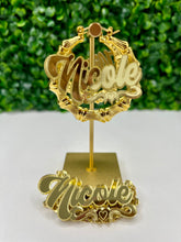 Load image into Gallery viewer, ALICIA EARRINGS/NECKLACE NAMEPLATE SET
