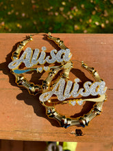 Load image into Gallery viewer, BLING BLING NAMEPLATE EARRINGS
