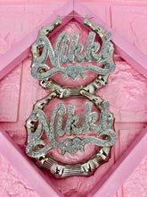 Load image into Gallery viewer, BLING BLING NAMEPLATE EARRINGS
