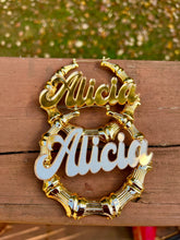 Load image into Gallery viewer, JUST MY NAME PLEASE NAMEPLATE EARRINGS
