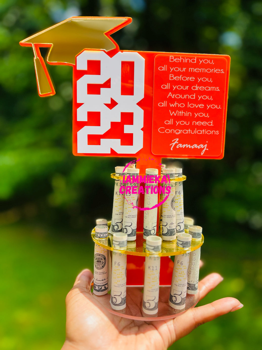 MONEY GRADUATION CAKES