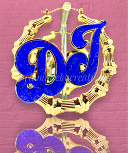 BANDANA STYLE NAMEPLATE EARRINGS
