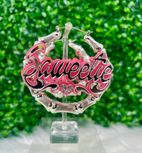 Load image into Gallery viewer, SAWEETIE FESTIVAL NAMEPLATE EARRINGS ONLY
