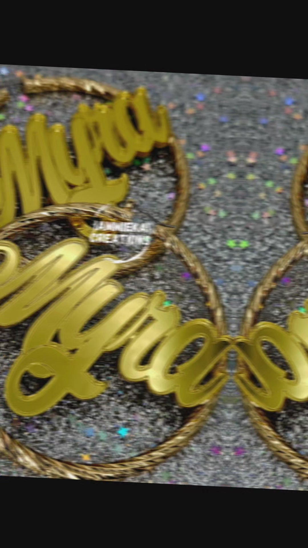 JUST MY NAME PLEASE NAMEPLATE EARRINGS
