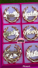 Load and play video in Gallery viewer, JUST MY NAME PLEASE NAMEPLATE EARRINGS
