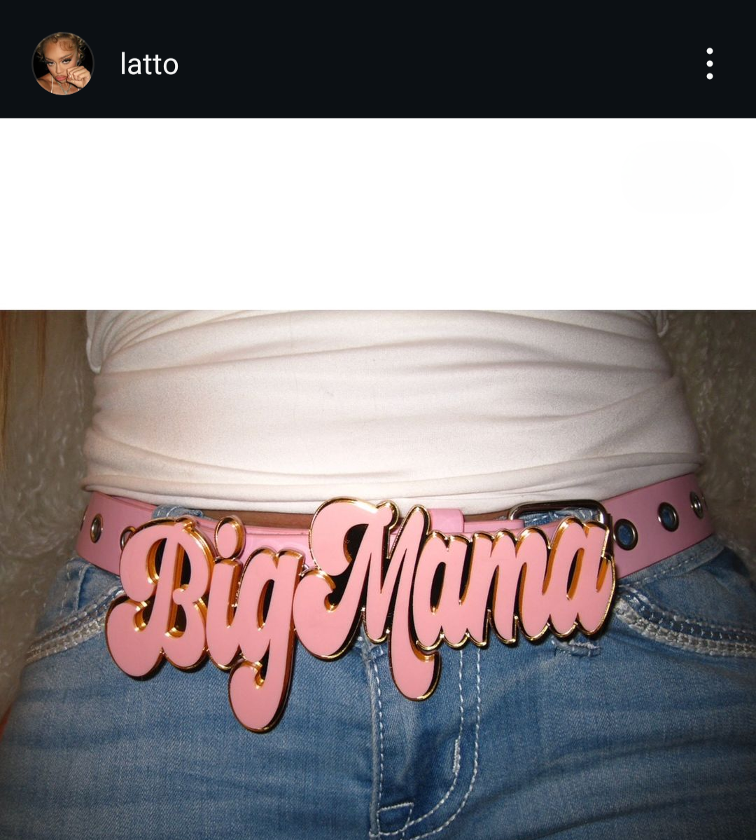BIG MAMA NAMEPLATE BELT
