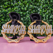 Load image into Gallery viewer, BLING BLING NAMEPLATE EARRINGS
